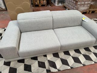 Sofá Natuzzi 2 plazas gris tela