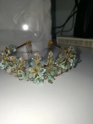Tiara novia artesana