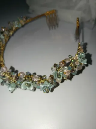 Tiara novia artesana