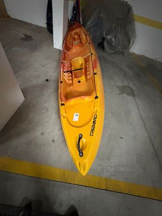 Kayak 3 plazas naranja y amarillo