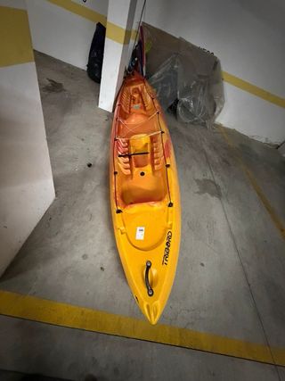 Kayak 3 plazas naranja y amarillo