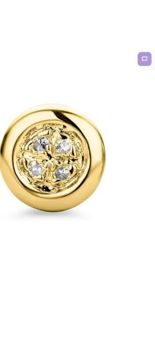 Pendientes oro 4 diamantes pequeños