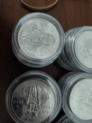 31 Monedas 100 Pesos Plata México 1977.