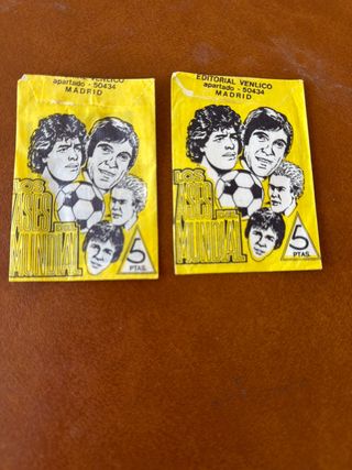 Sobres antiguos de fútbol sin abrir