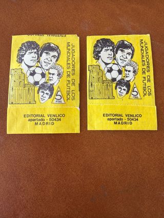 Sobres antiguos de fútbol sin abrir