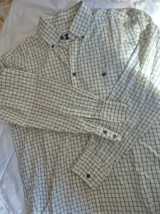 Camisa Caramelo Cuadros Talla L