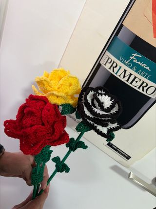 Flores de ganchillo decorativas