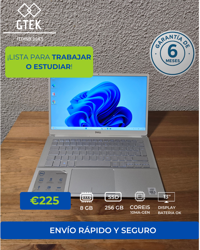 DELL Inspiron 13 i5-10 Gen Moderno Ligero Garantia