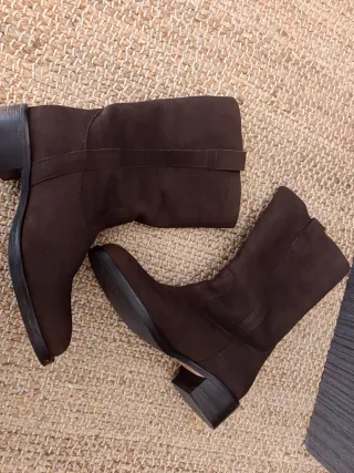 Botas piel Kickers marrones talla 36