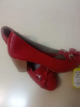 Zapatos Pitillos rojos tacón