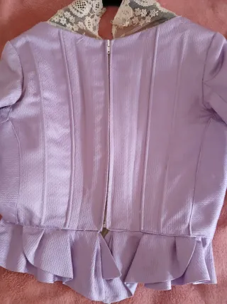 Corpiño fallera morado y beige