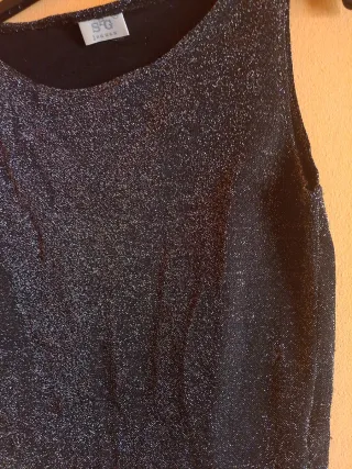 Top fiesta SpG plateado Talla S