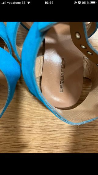 Sandalias Dsquared2 Azul y Dorado