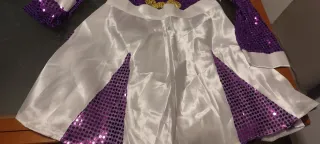 Disfraz Mayorette/Presentadora Morado y Dorado