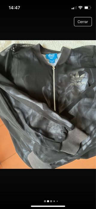 Chaqueta Adidas Original Rita Ora Negra/Gris