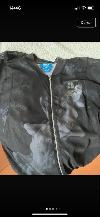 Chaqueta Adidas Original Rita Ora Negra/Gris