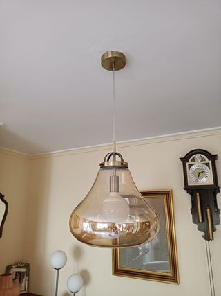 Lámpara Capri colgante cristal y metal