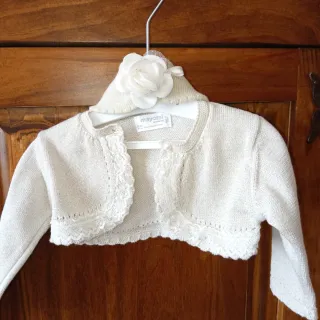 Vestido bebé tul blanco