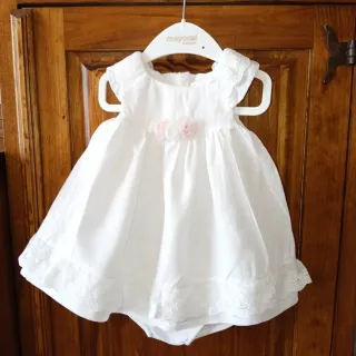 Vestido bebé tul blanco
