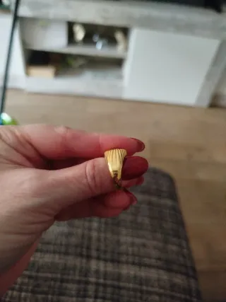 Anillo Tous Vermeil con Piedra Negra