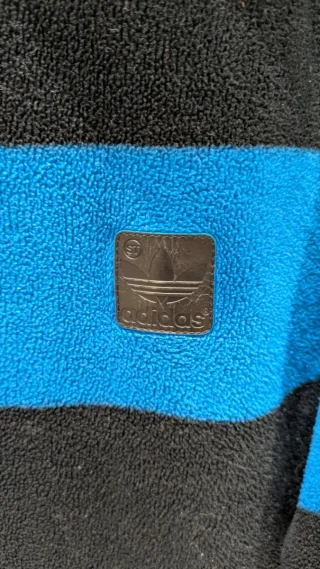 Sudadera polar Adidas rayas azul/negro Talla L