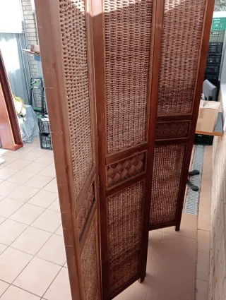 Biombo Ratan Vintage 4 Paneles