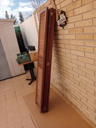 Biombo Ratan Vintage 4 Paneles