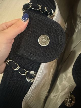 Borsa tote Chanel cotone nera