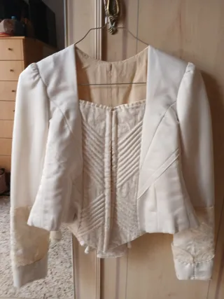 Corpiño fallera niña blanco