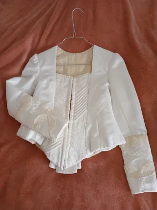 Corpiño fallera niña blanco