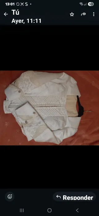 Corpiño fallera niña blanco