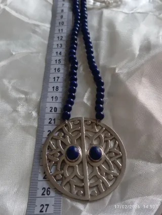 Bellissima collana lapislazzuli e argento 925