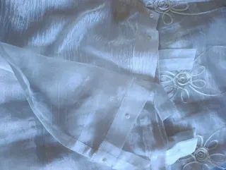 Tenda doppia trasparente con fiori