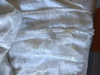 Tenda doppia trasparente con fiori