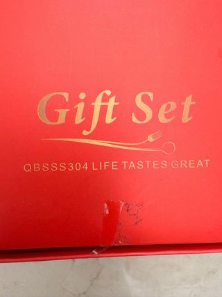 Cubiertos dorados Navidad infantiles