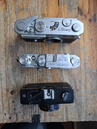 Canon 7, Canon IIS Y Rollei XF35 Cámaras