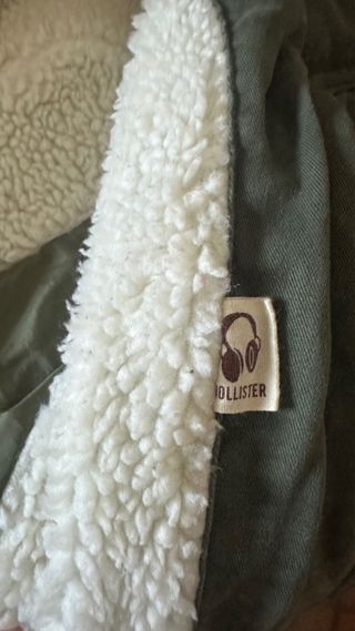 Chaqueta Parka Hollister Verde Talla M