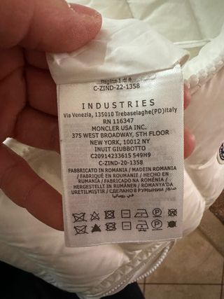 Gilet Moncler Bianco con Cappuccio