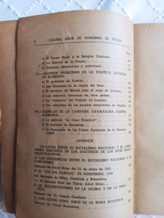 Libro "Cuatro años de gobierno de Hitler"