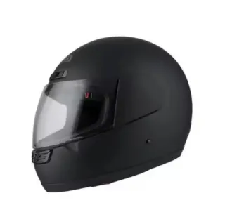 Casco de moto negro integral