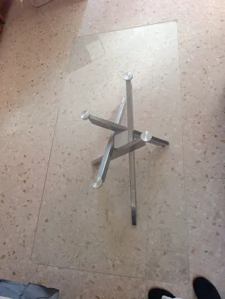 Mesa centro cristal diseño moderno