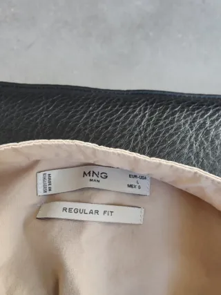 Camisa Mango Cuello Mao Beige Hombre. SIN ESTRENAR