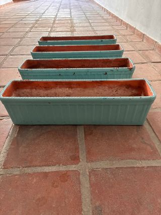 4 Macetas Rectangulares