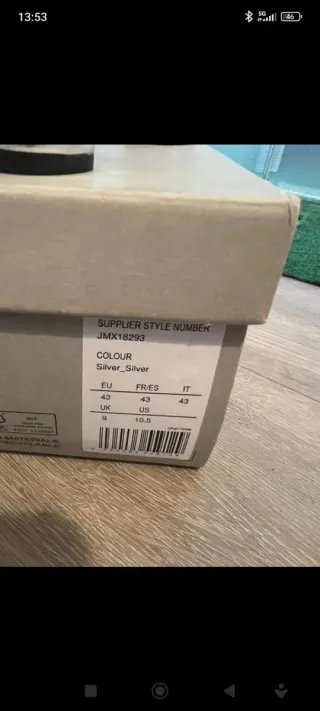 Sandalias plateadas tacón 8cm nuevas