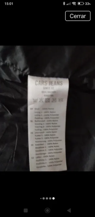 Chaqueta acolchada roja niño