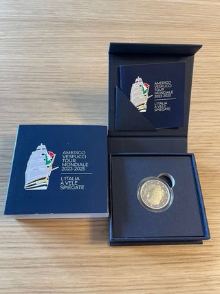 Moneda 2€ Italia 2025 BE Americo Vespucci