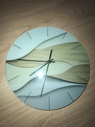 Reloj de pared de vidrio templado