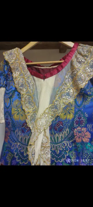 Traje de Fallera Talla 42/44 Dorado y Blanco