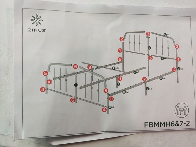 Zinus Heidi Cama 135 x 190 cm-Altura 31 cm
