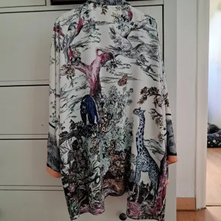 Kimono estampado multicolor talla única